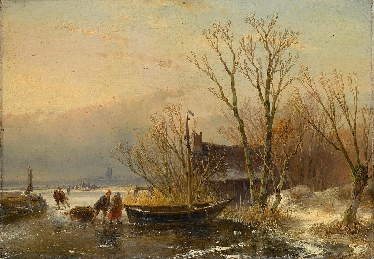 Scena invernale sul ghiaccio con raccoglitori di legna - Rijksmuseum Amsterdam